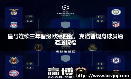皇马连续三年晋级欧冠四强，克洛普现身球员通道送祝福