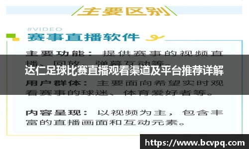 达仁足球比赛直播观看渠道及平台推荐详解