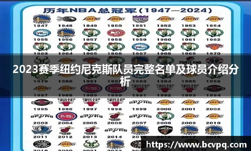 2023赛季纽约尼克斯队员完整名单及球员介绍分析