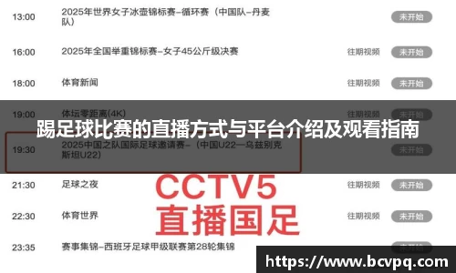 踢足球比赛的直播方式与平台介绍及观看指南